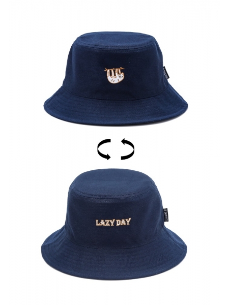 KONSTANZ JC - TOMY 樹懶/ LAZY DAY 雙面漁夫帽 (深藍色)